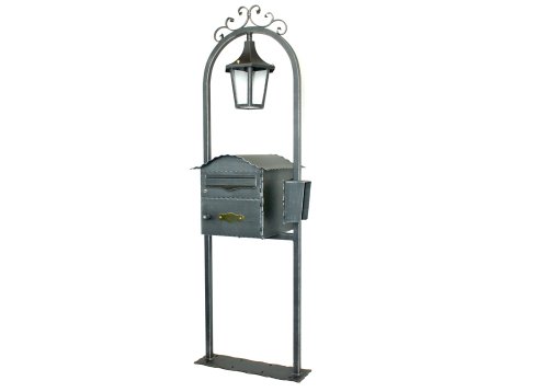 Briefkasten mit Lampe Schmiedeisen