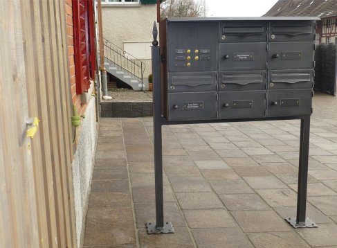 Briefkasten 5-teilig mit Sonnerie